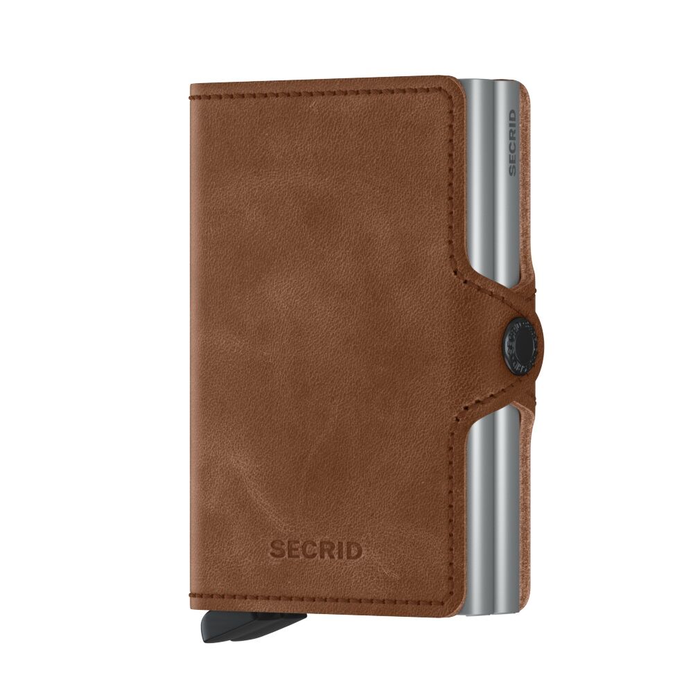 Secrid Twinwallet Vintage 8/12 Geschützte Karten TV-Cognac-Silver