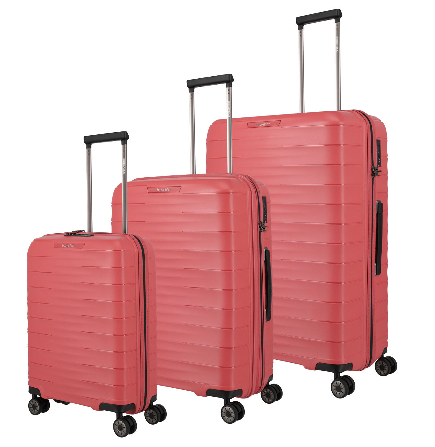 Travelite Mooby 3-tlg. Koffer-Set L/M/S, 4w Rot