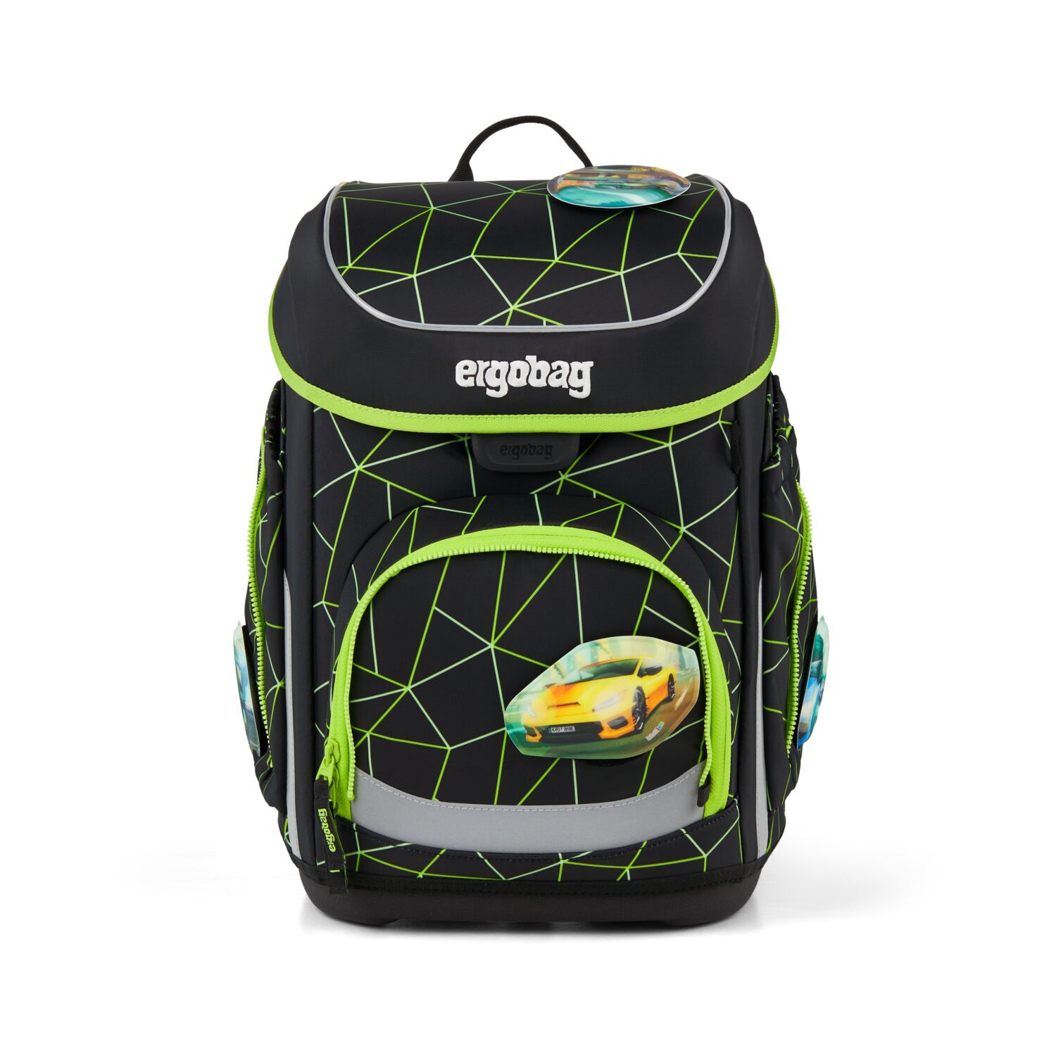 ergobag cubo Schulranzen, 5-teiliges Set, Kollektion 2026 CyBär Race Flash