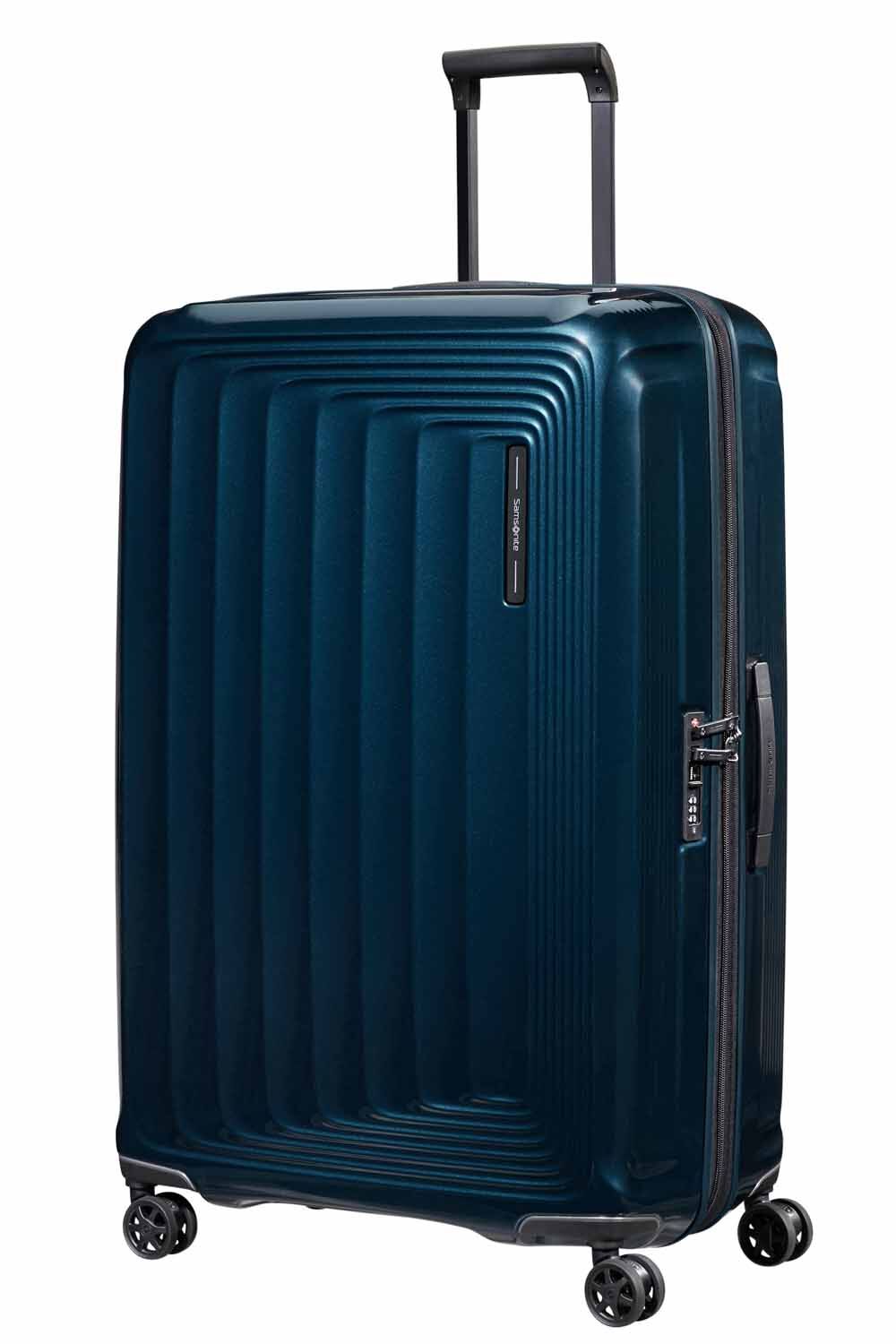 Samsonite Nuon Trolley mit 4 Rollen erweiterbar 81cm + GRATIS HOTELGUTSCHEIN Metallic Dark Blue Samsonite Nuon Trolley mit 4 Rollen erweiterbar 81cm + GRATIS HOTELGUTSCHEIN Metallic Dark Blue