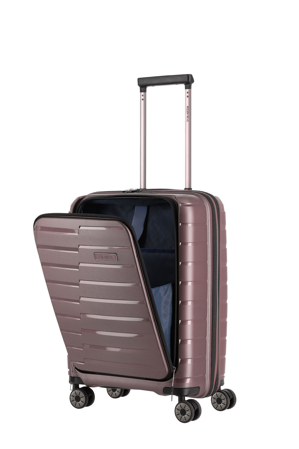 Travelite Air Base Trolley S, 4 Rollen mit Vortasche Flieder