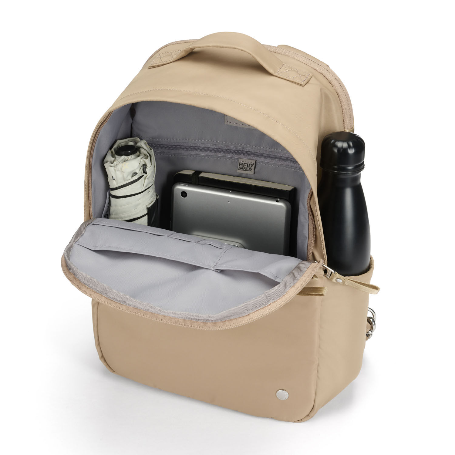 pacsafe W 10L Anti Theft Backpack Taupe pacsafe W 10L Anti Theft Backpack Taupe