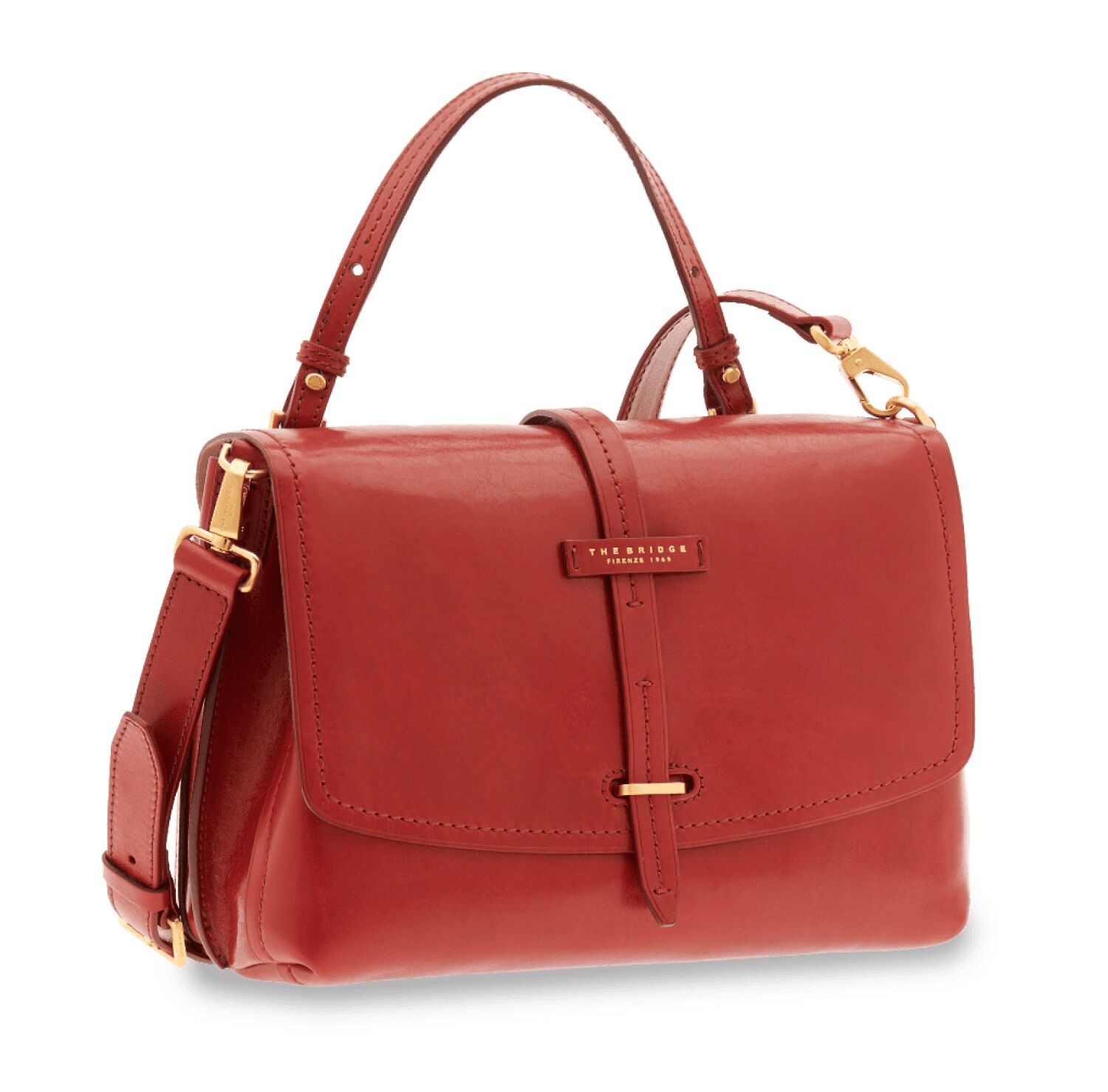 The Bridge Dalston Tasche mit Doppelfunktion Ribes-Rot/Gold