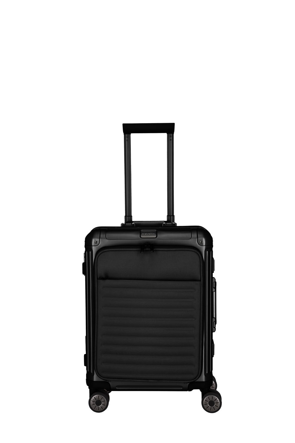 Travelite Next Trolley S 4-Rad mit Vortasche Schwarz
