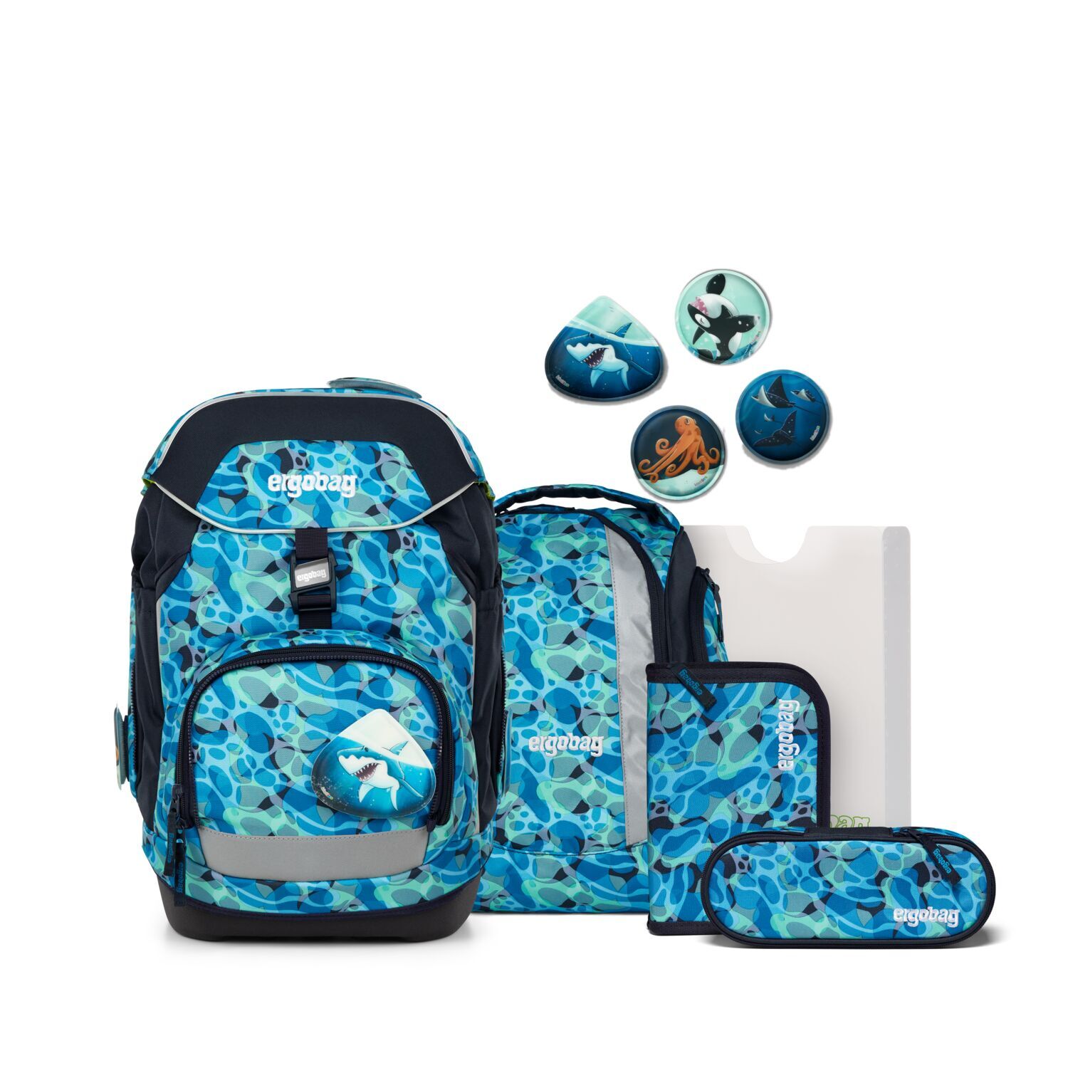 ergobag pack ECO HERO 6-teiliges Schulrucksack-Set 2025 AbtauchBär