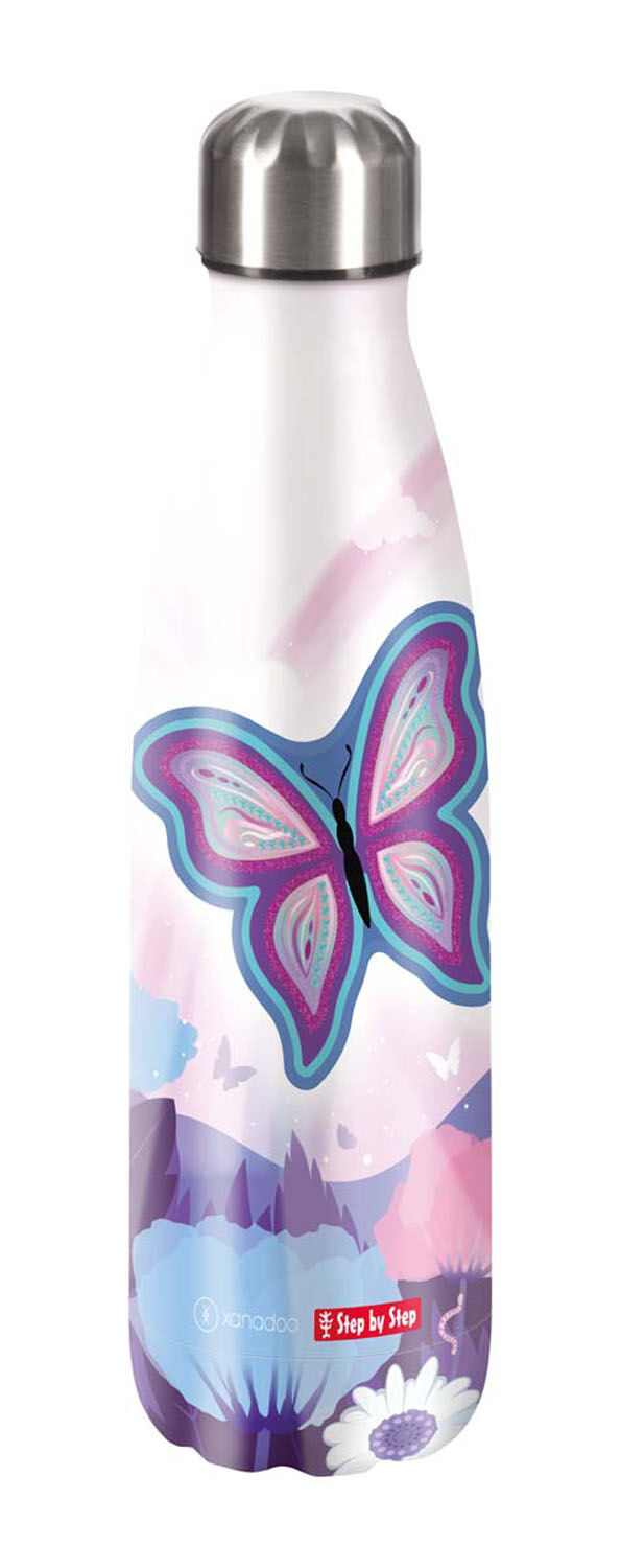 Step by Step Schulzubehör Isolierte Edelstahl-Trinkflasche Xanadoo 500ml Butterfly Maja