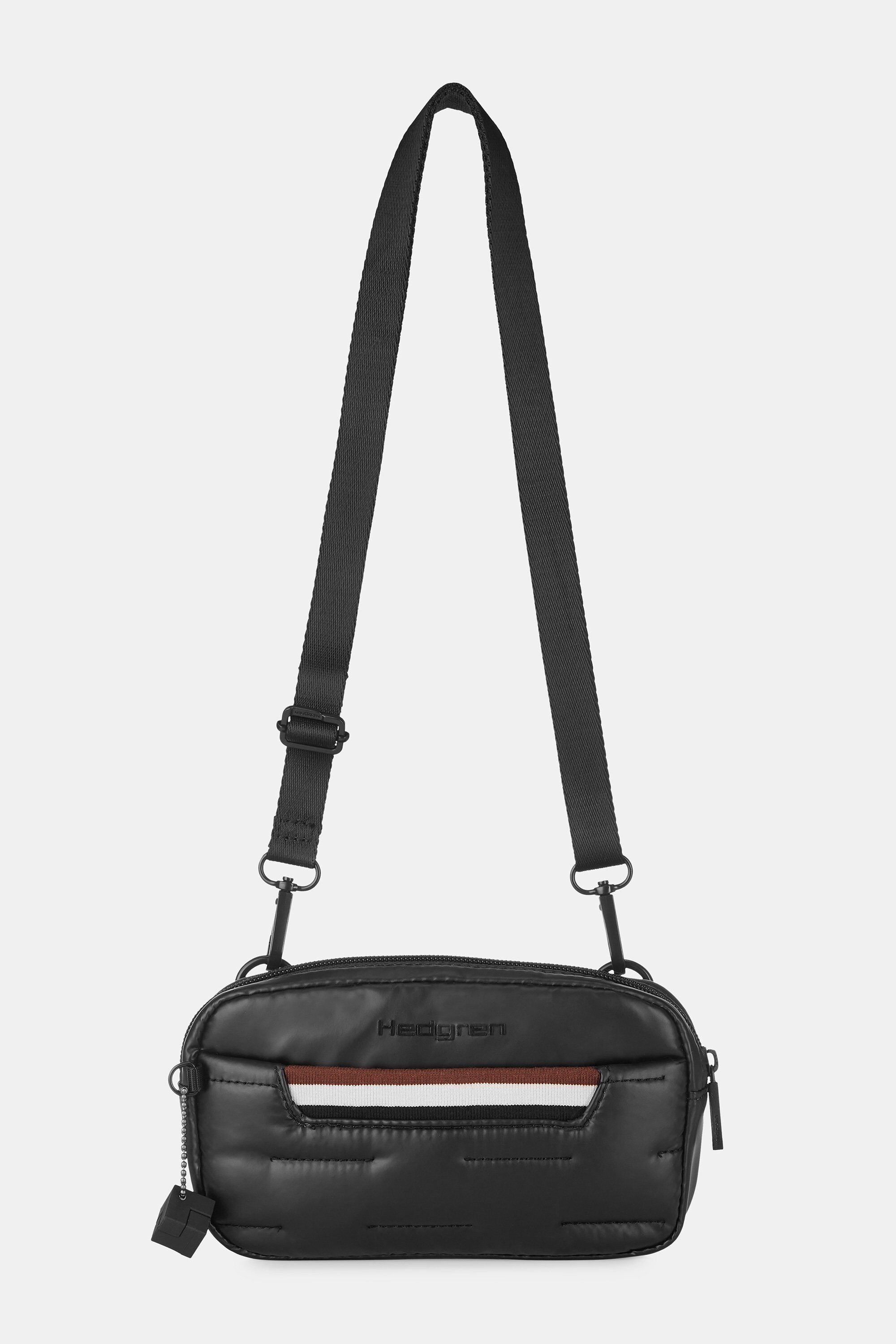 Hedgren Cocoon SNUG Bauchtasche/Schultertasche Black mit Würfel-Anhänger