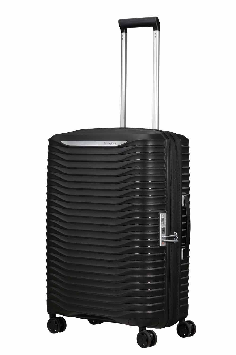 Samsonite Upscape Trolley mit 4 Rollen erweiterbar 68cm + GRATIS HOTELGUTSCHEIN Schwarz
