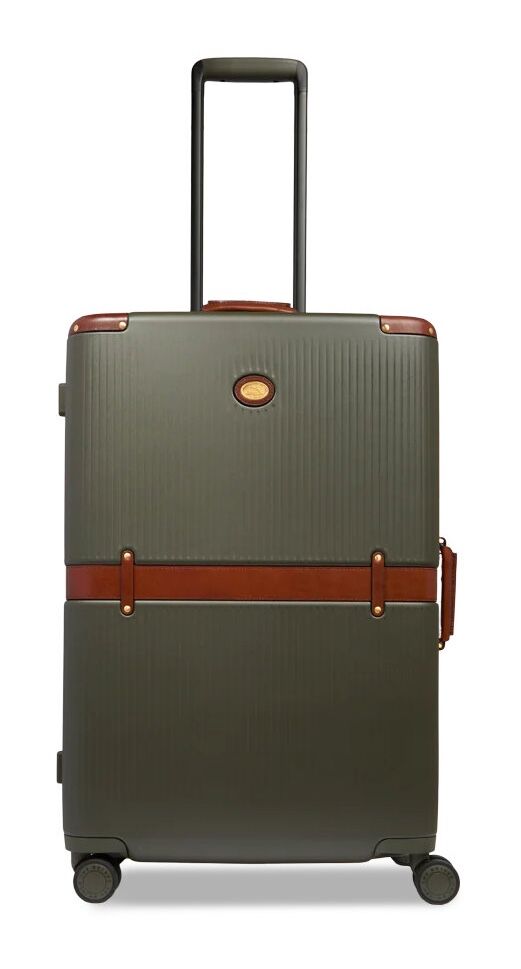 The Bridge Story Viaggio Trolley aus Leder und Polycarbonat Medium Forest/Brown with Gold