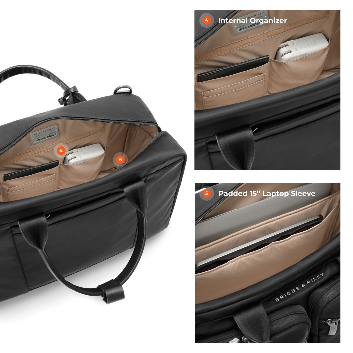 Briggs & Riley Rhapsody Multi Pocket Cabin Bag Black