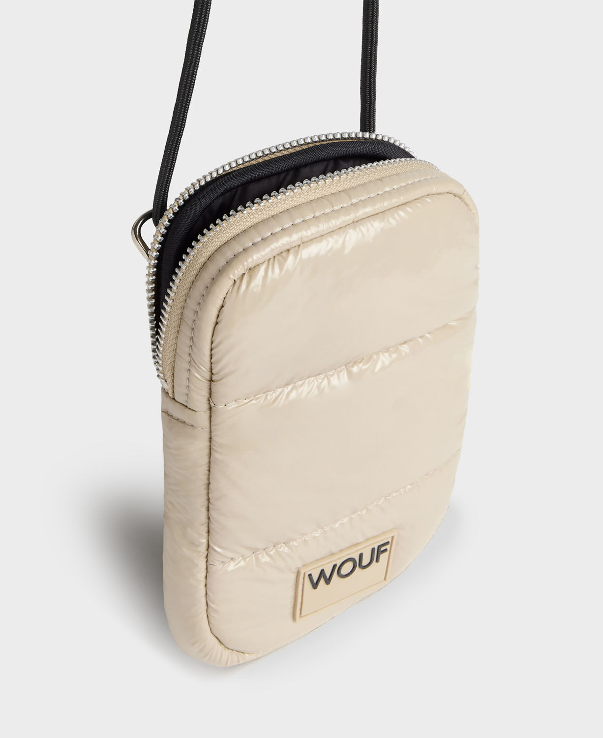Wouf Quilted Collection Crossbody Phone Bag -Glossy Air