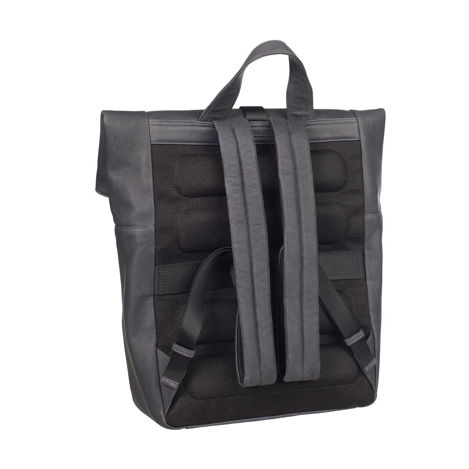 Leonhard Heyden Den Haag Leder-Rucksack Rolltop Grau Leonhard Heyden Den Haag Leder-Rucksack Rolltop Grau