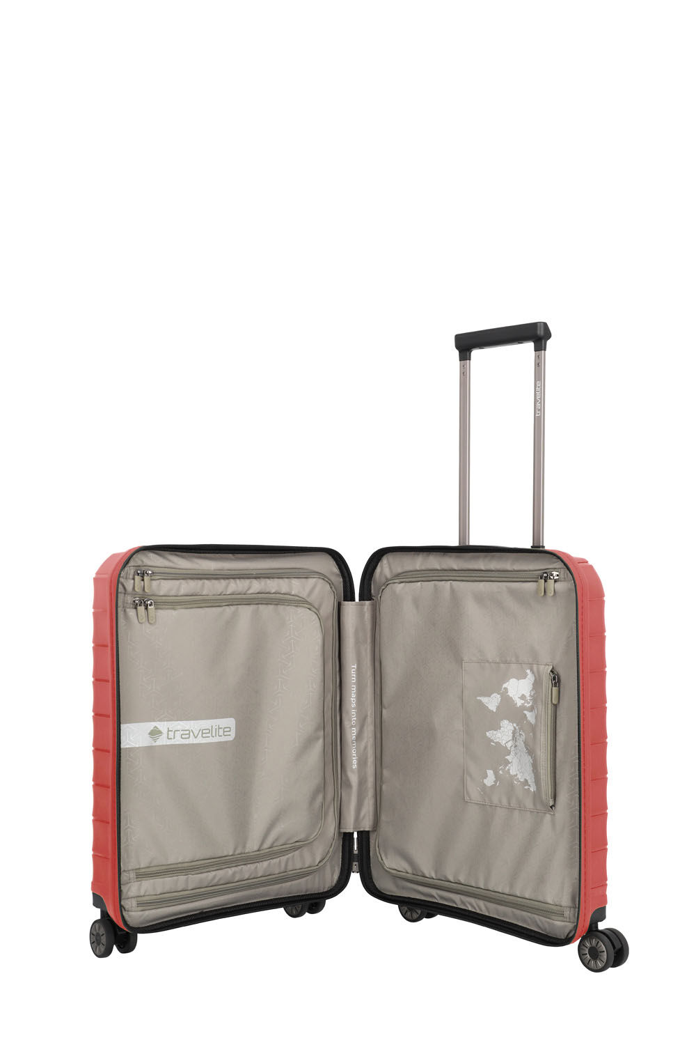 Travelite Mooby Trolley S mit Vortasche, 4-Rollen Rot Travelite Mooby Trolley S mit Vortasche, 4-Rollen Rot