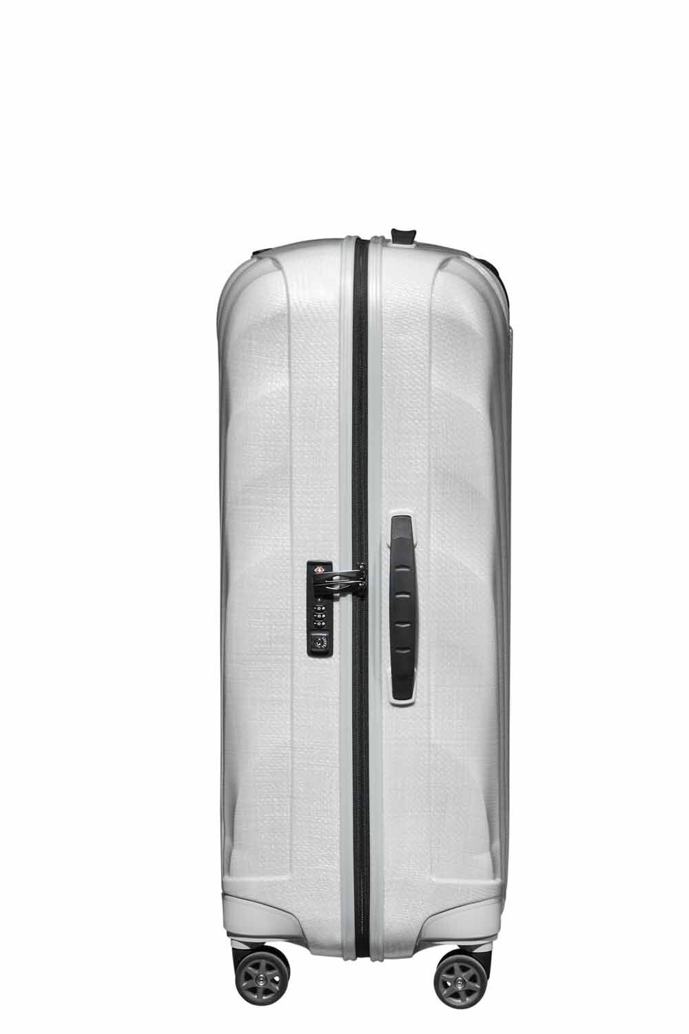 Samsonite C-Lite Trolley mit 4 Rollen 75cm + GRATIS HOTELGUTSCHEIN Off White