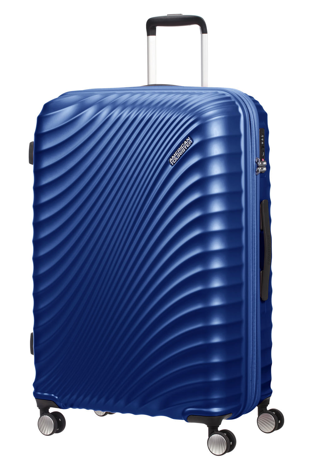 American Tourister Jetglam Trolley mit 4 Rollen 78cm erweiterbar Metallic Blue