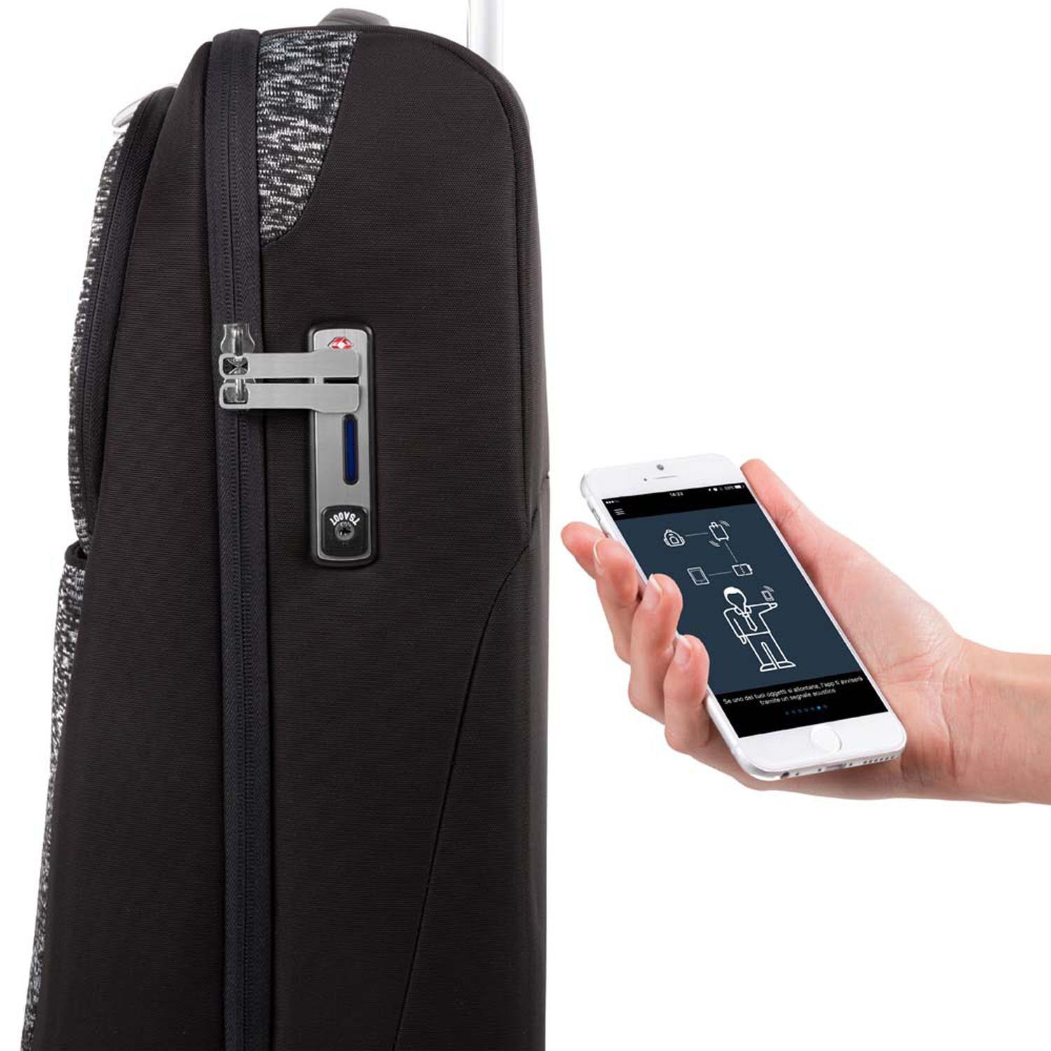 Piquadro BagMotic Laptop Kabinentrolley mit USB-Anschluss Schwarz Piquadro BagMotic Laptop Kabinentrolley mit USB-Anschluss Schwarz