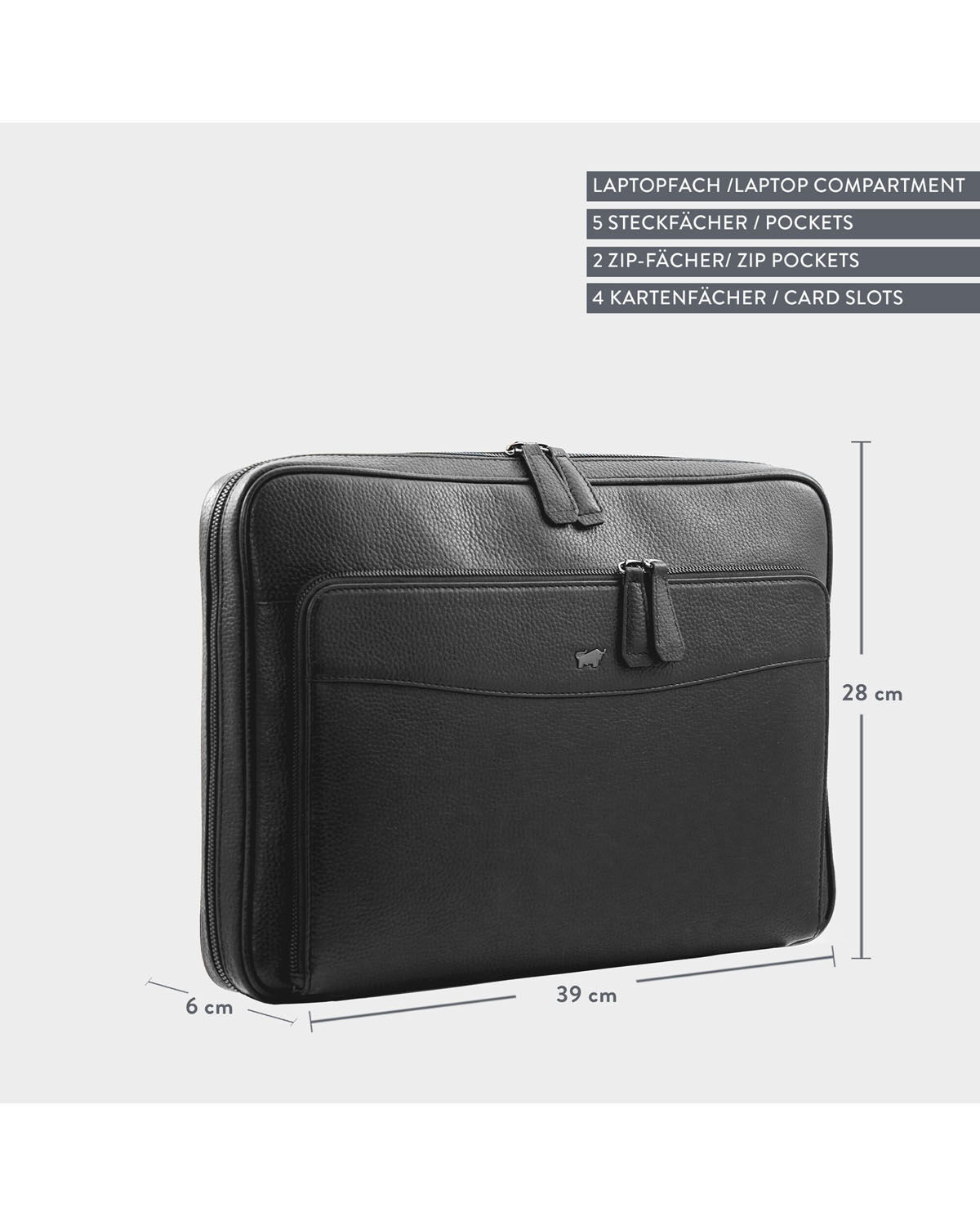 Braun Büffel Theo Meeting Mappe schwarz Braun Büffel Theo Meeting Mappe schwarz