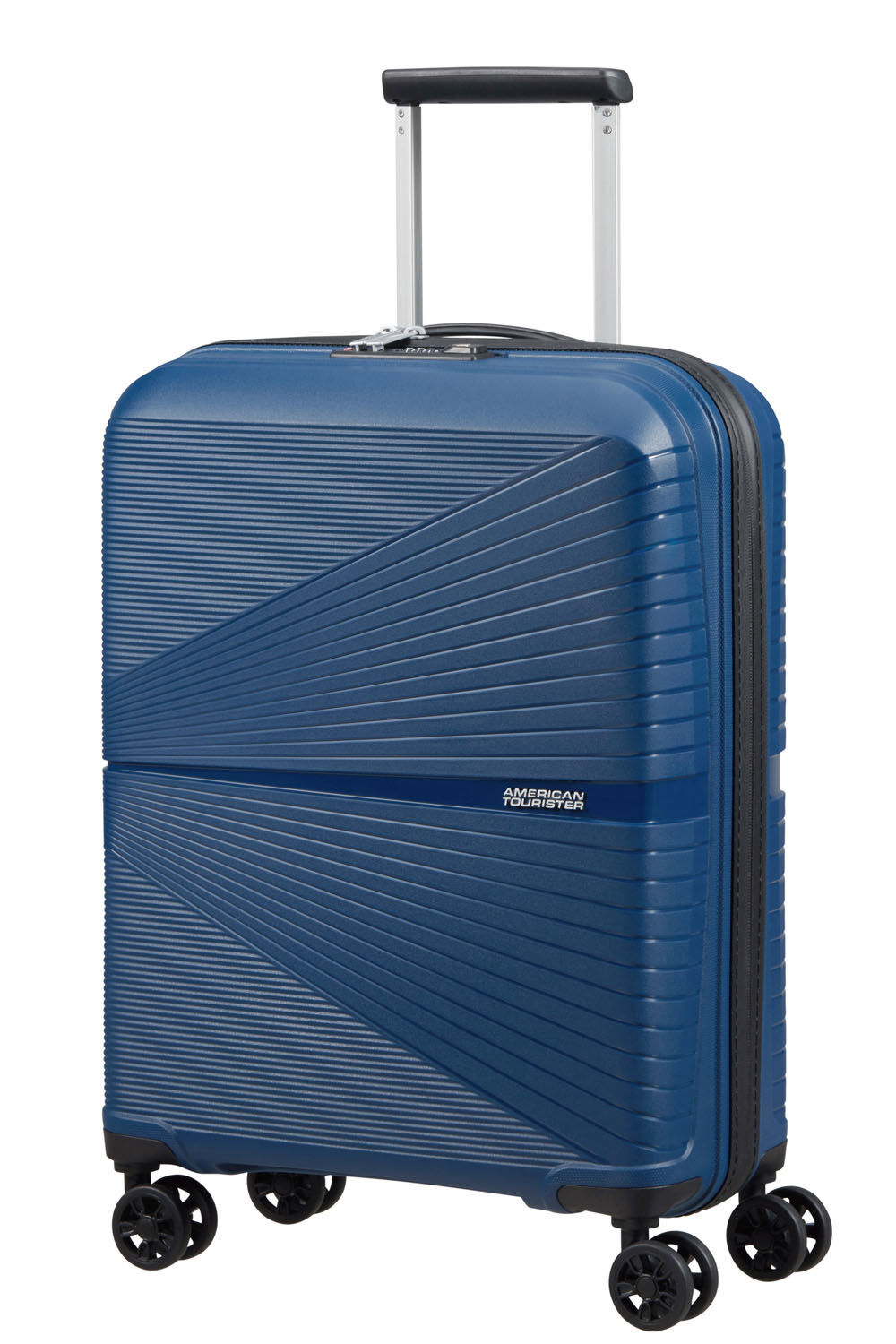 American Tourister Airconic Handgepäck Trolley 55cm mit 4 Rollen + GRATIS HOTELGUTSCHEIN Midnight Navy