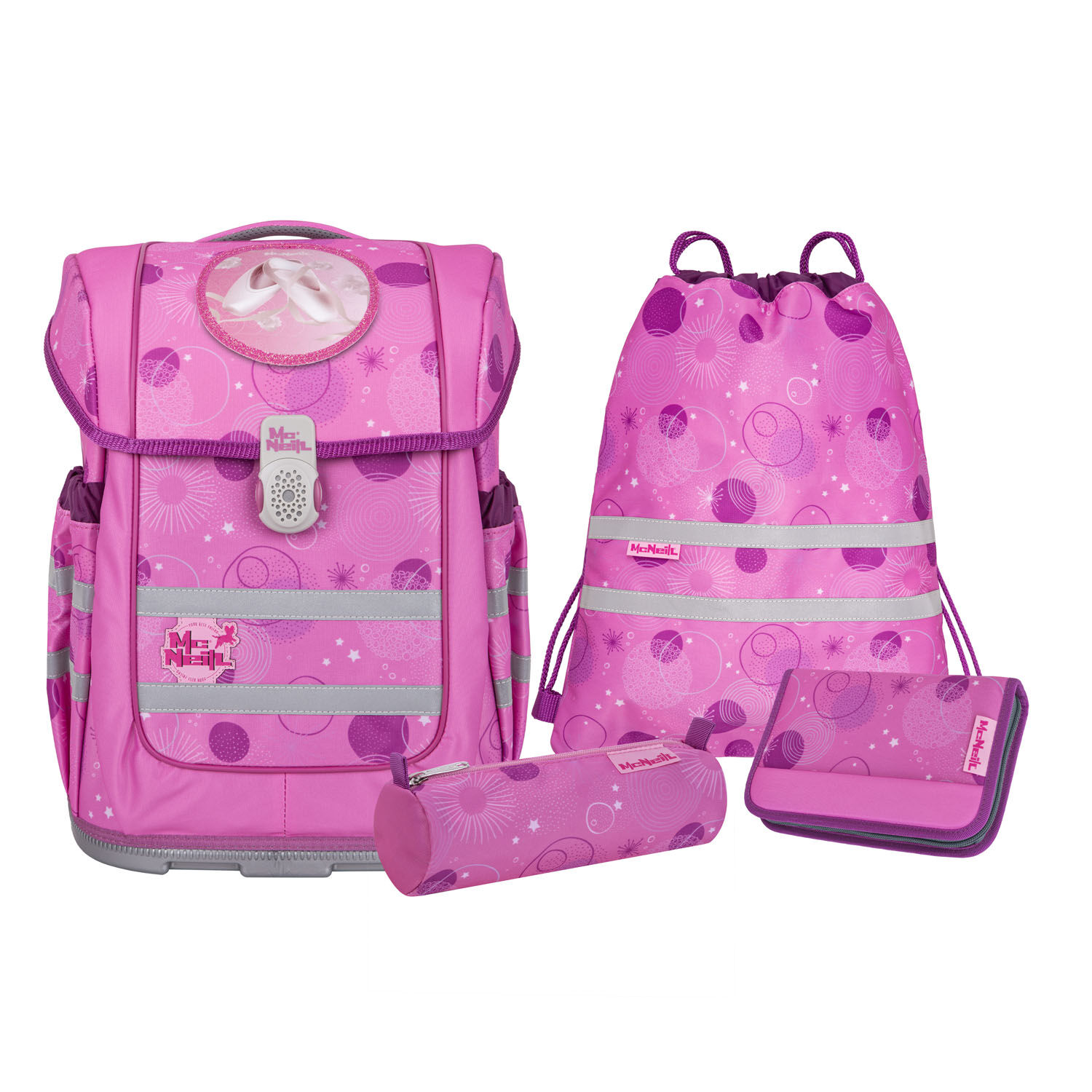 McNeill Ergo Compacto Schulranzen-Set 5tlg. PINKY