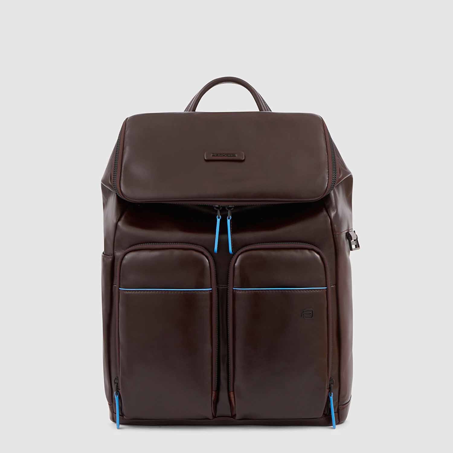 Piquadro Blue Square Revamp Laptop-Rucksack 14" mit iPad®-Fach Mahagoni