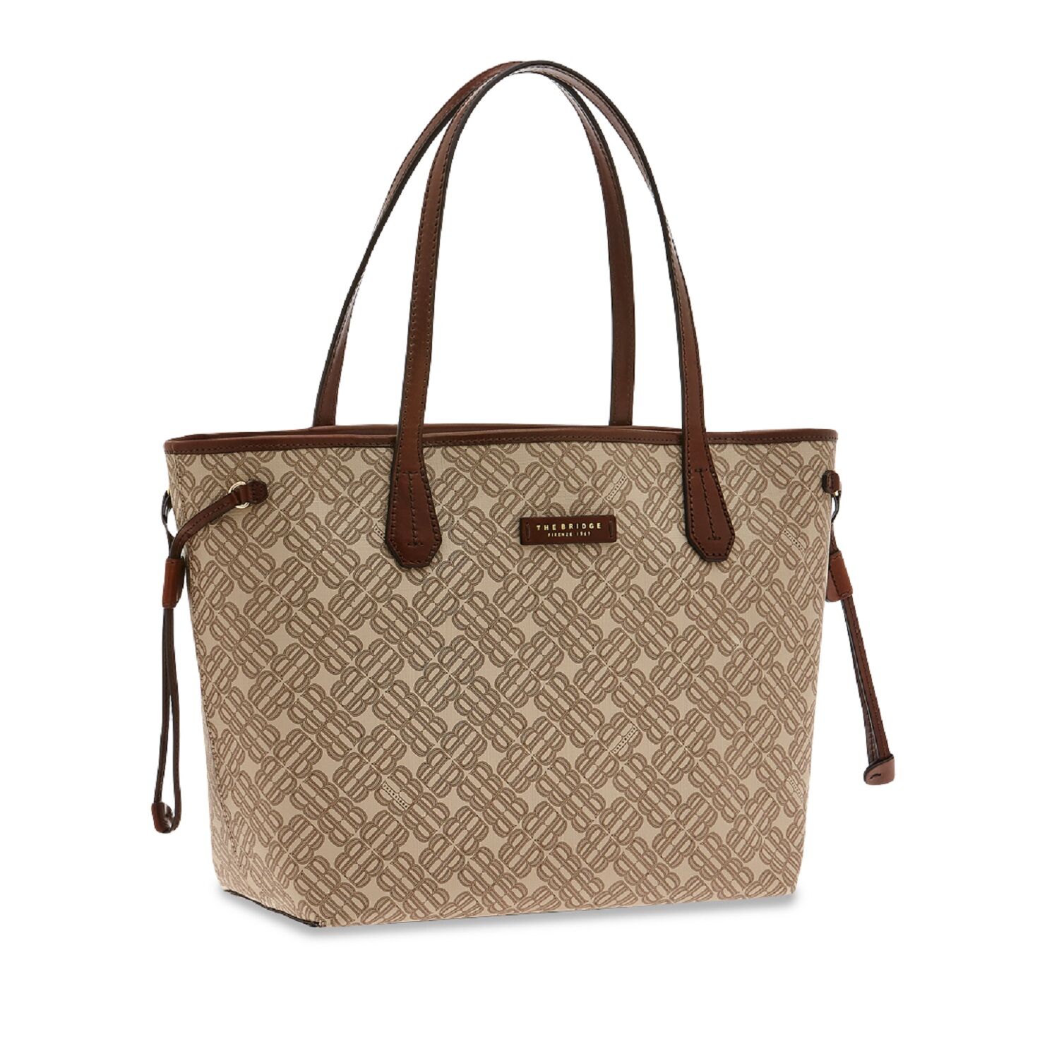 The Bridge Anna Leder-Shopper 32cm Sand/Gold