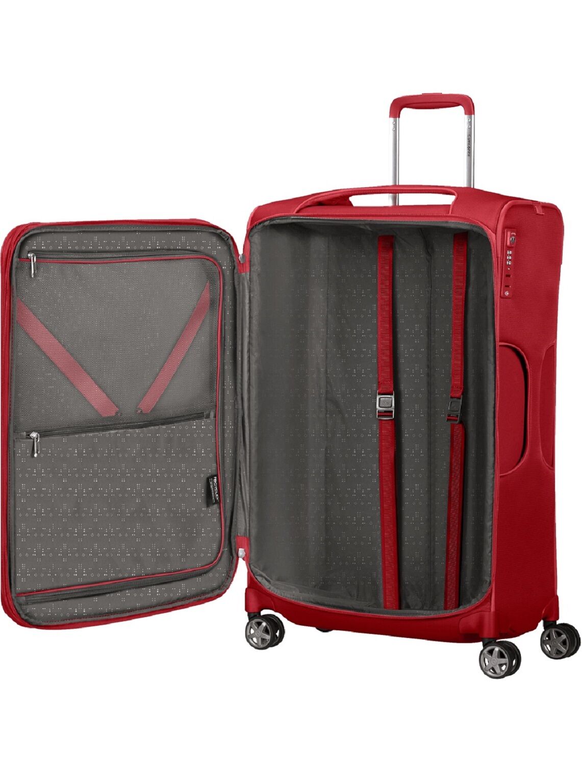 Samsonite D'Lite Trolley mit 4 Rollen erweiterbar 78cm Chili Red