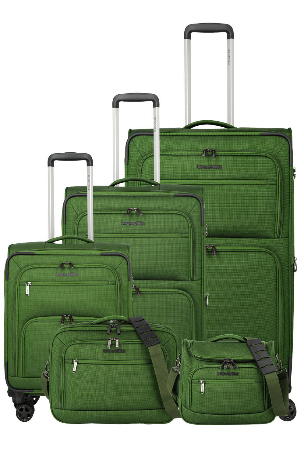 Travelite CUBIS 5-tlg. Koffer-Set, Green
