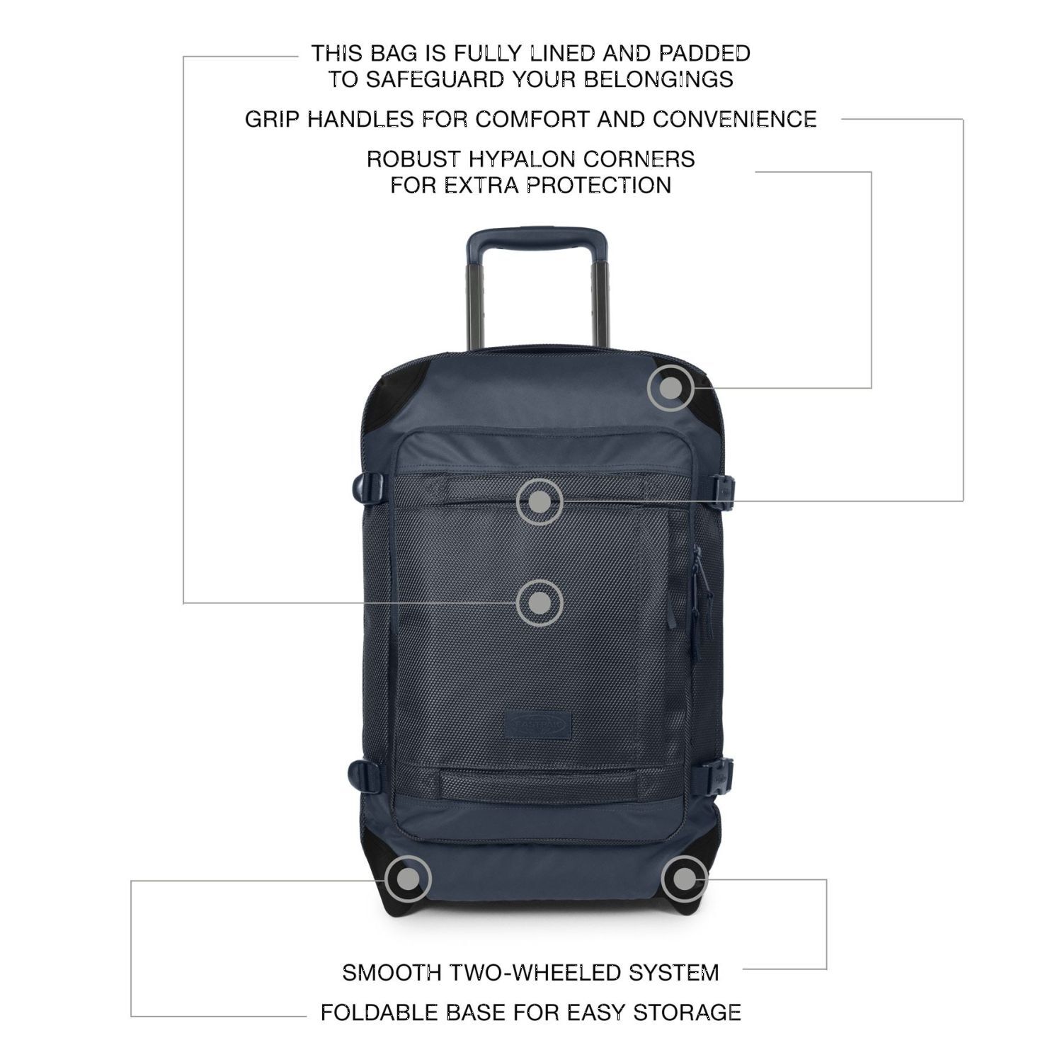 Eastpak Tranverz Reisetrolley S 2-Rollen CNNCT Marine