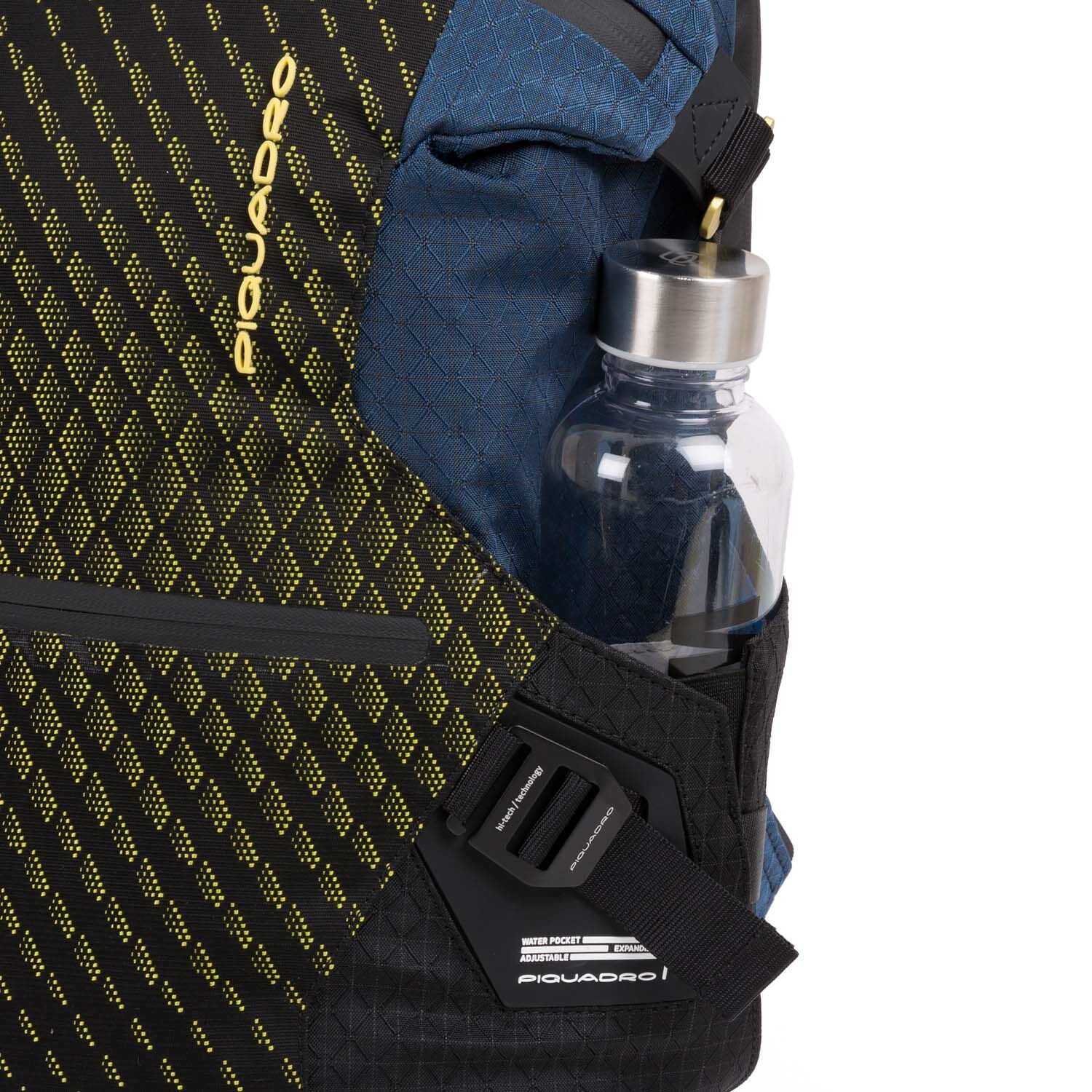 Piquadro PQ-Y Laptoprucksack 14" mit iPad®-Fach, Schrim- oder Flaschentasche blue/lime Piquadro PQ-Y Laptoprucksack 14" mit iPad®-Fach, Schrim- oder Flaschentasche blue/lime