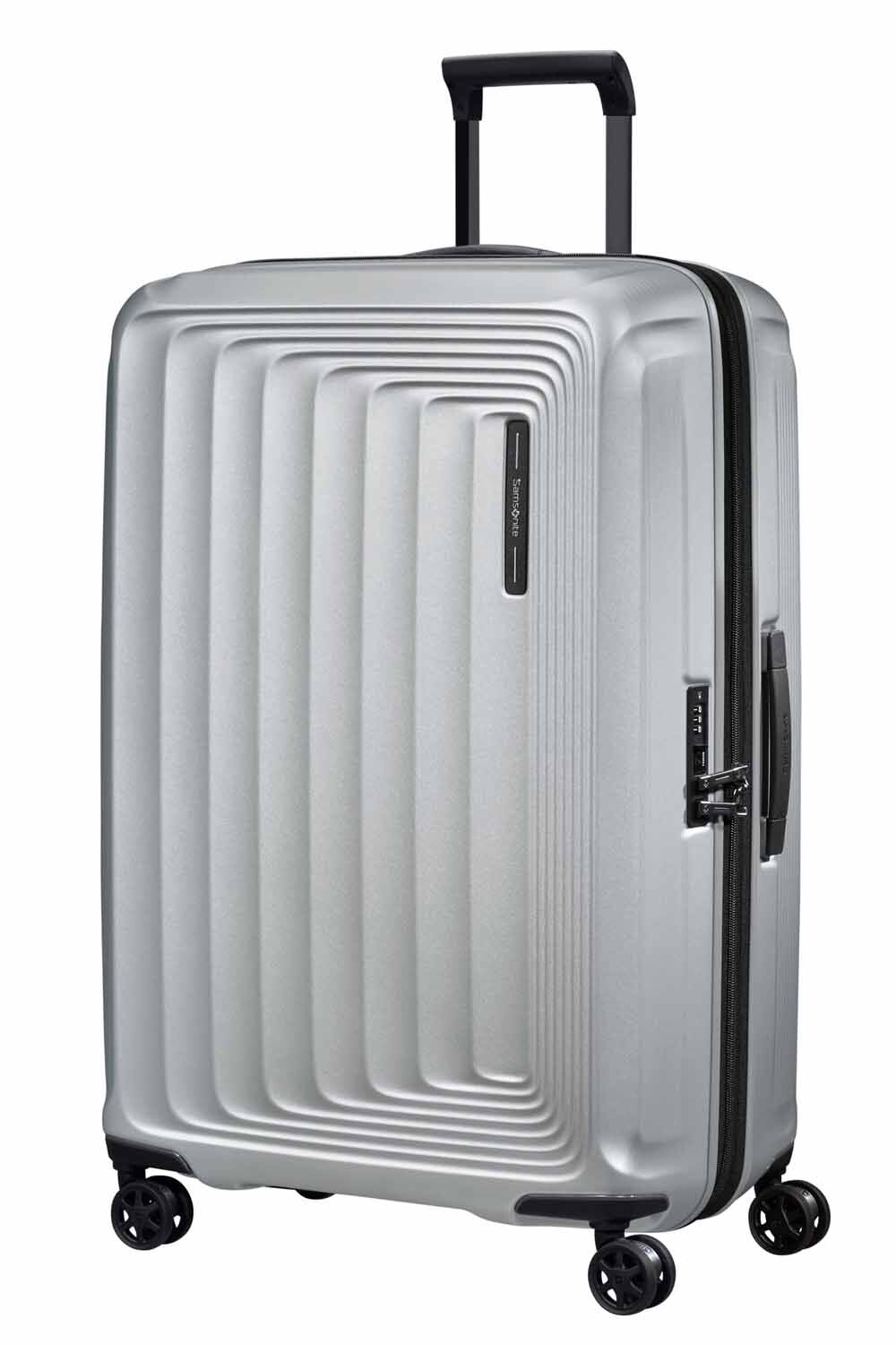 Samsonite Nuon Trolley mit 4 Rollen erweiterbar 75cm + GRATIS HOTELGUTSCHEIN Matt Silver Samsonite Nuon Trolley mit 4 Rollen erweiterbar 75cm + GRATIS HOTELGUTSCHEIN Matt Silver