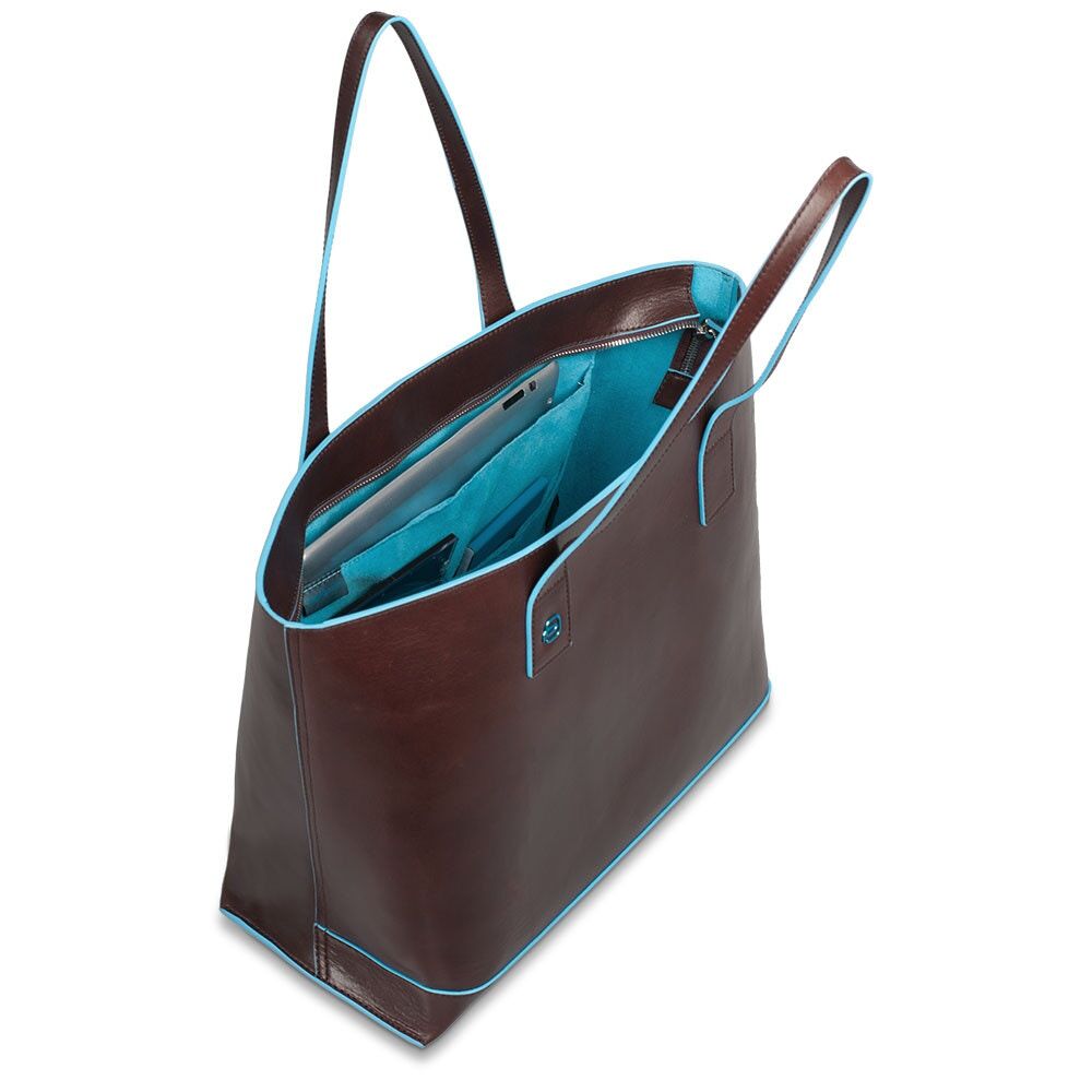 Piquadro Blue Square Shopping bag aus Leder Schwarz Piquadro Blue Square Shopping bag aus Leder Schwarz