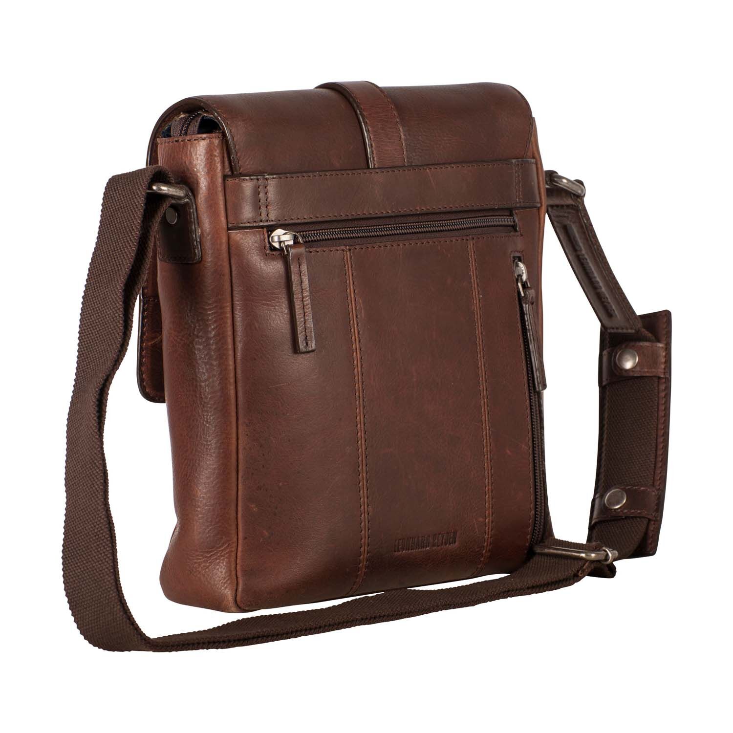 Leonhard Heyden Roma Leder-Umhängetasche S Braun