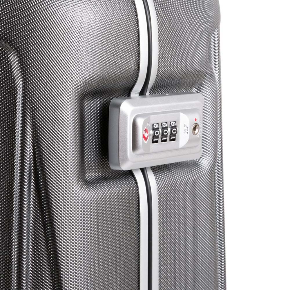 Piquadro Relyght Plus Mittelgroßer Hartschalentrolley mit vier Rollen Schwarz/Leder