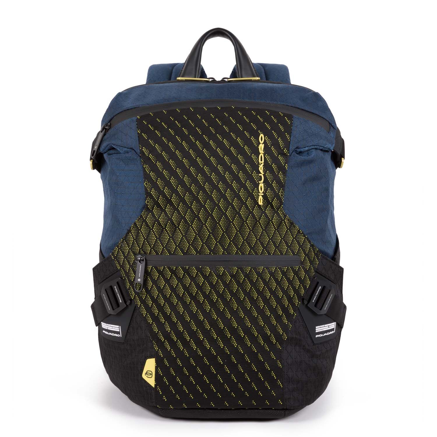 Piquadro PQ-Y Laptoprucksack 14" mit iPad®-Fach, Schrim- oder Flaschentasche