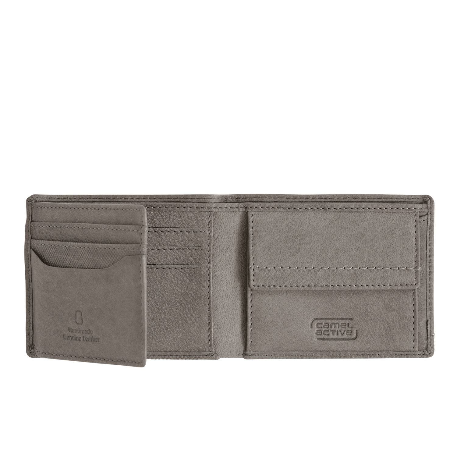 Camel Active Nimbus Jeans Geldbörse aus Leder mit RFID Safe Charcoal - grau
