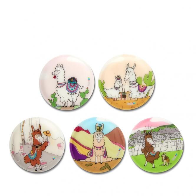 ergobag Kletties Set matt, 5-teilig Lamas