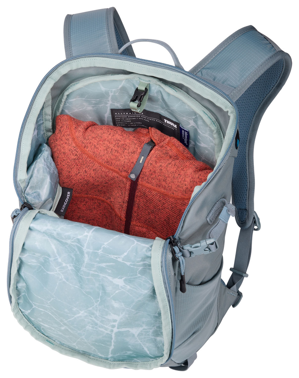 THULE AllTrail Tagesrucksack mit Regenhülle 18L Pond Gray