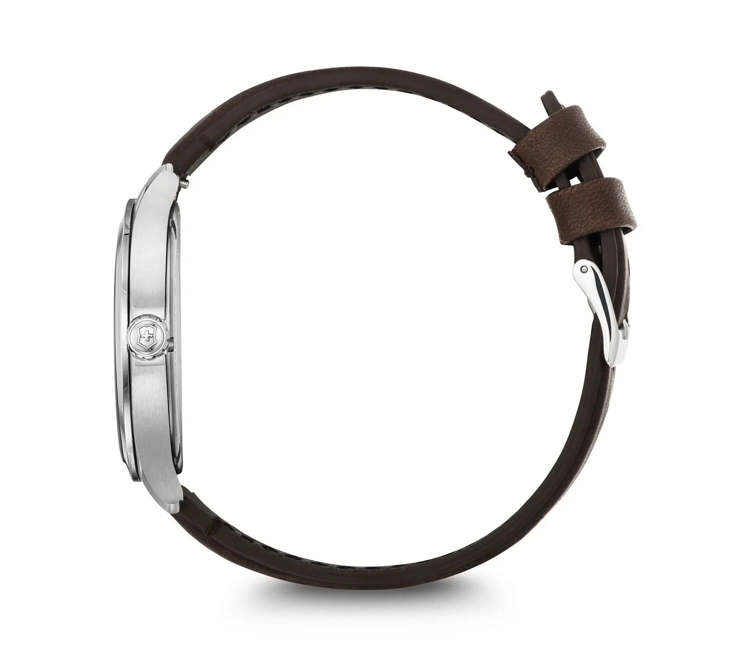 Victorinox Alliance 40mm Herrenuhr silver dial, brown leather strap Victorinox Alliance 40mm Herrenuhr silver dial, brown leather strap