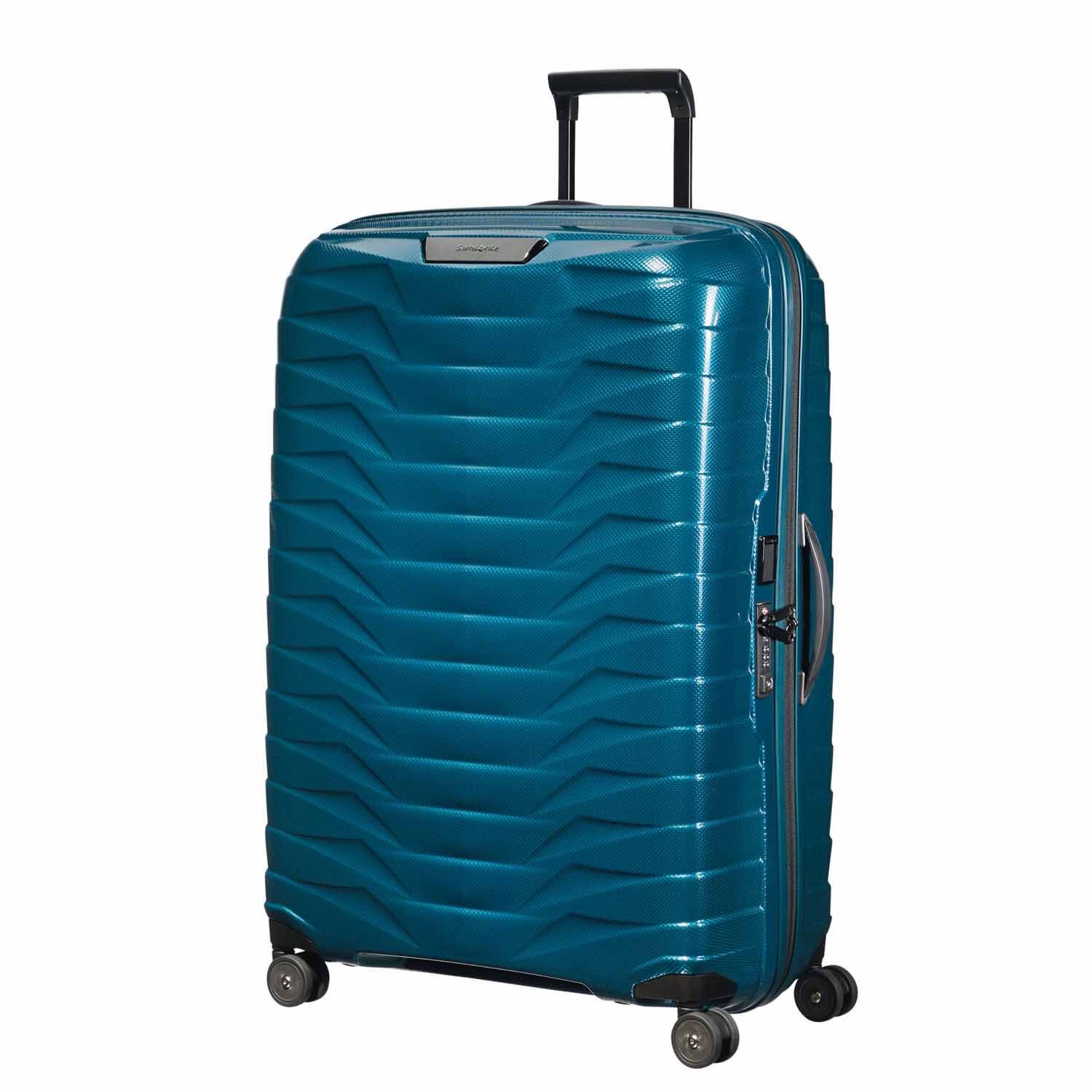 Samsonite Proxis Trolley mit 4 Rollen 81cm + GRATIS HOTELGUTSCHEIN Petrol Blue