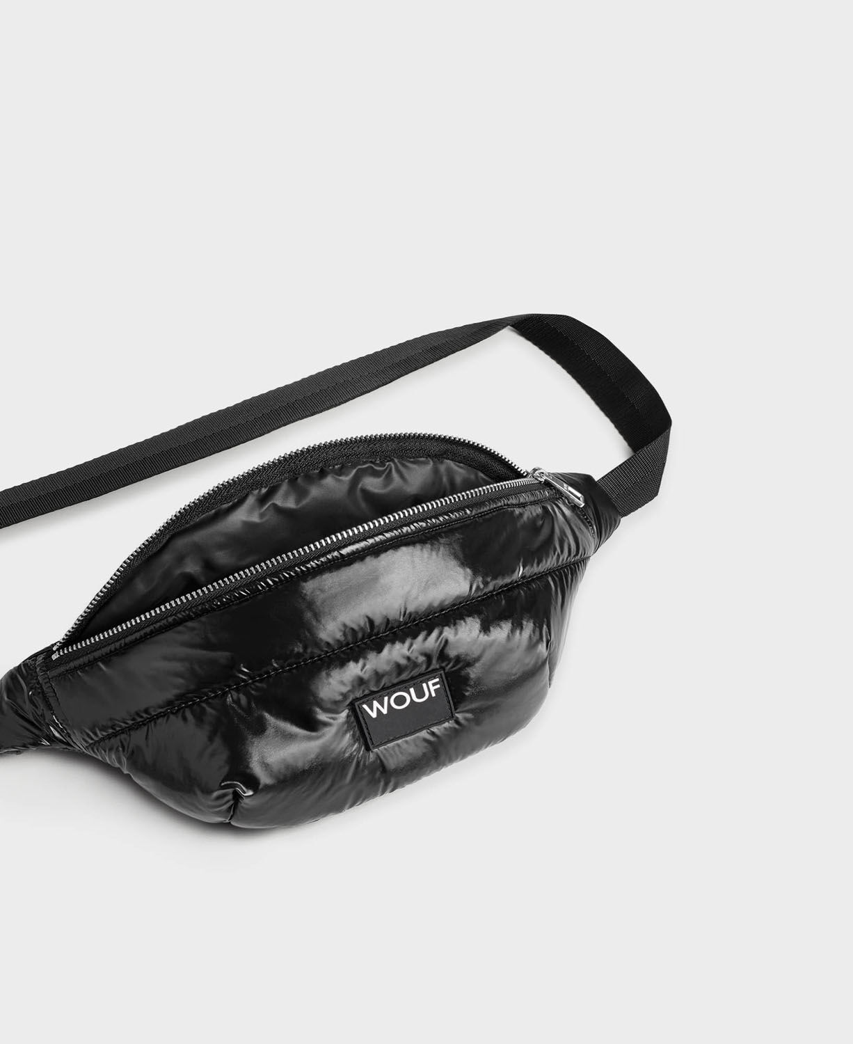 Wouf Quilted Collection Waist Bag Glossy Black