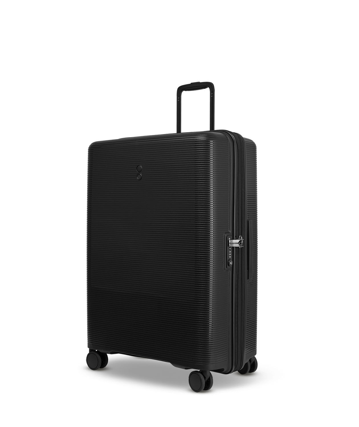 ECHOLAC Forza Koffer L 4-Rollen, erweiterbar Black