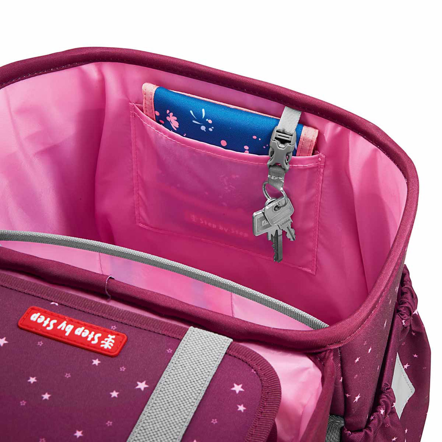 Step by Step BASIS Schulranzen 4-teiliges Set Berry Stars