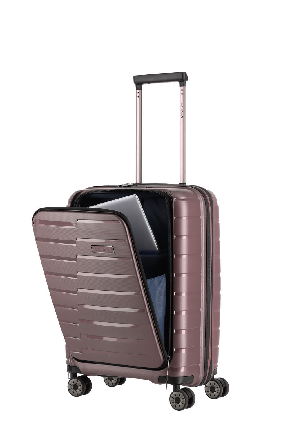 Travelite Air Base Trolley S, 4 Rollen mit Vortasche Flieder