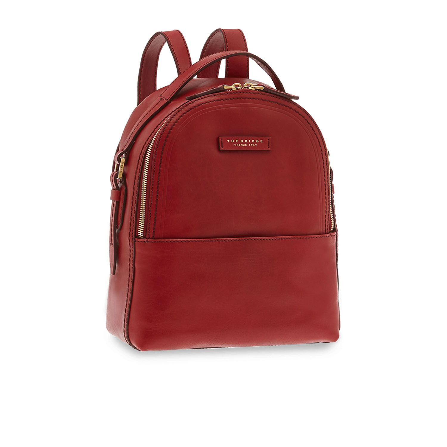 The Bridge Pearldistrict Leder-Rucksack 26 cm Ribes-Rot/Gold The Bridge Pearldistrict Leder-Rucksack 26 cm Ribes-Rot/Gold