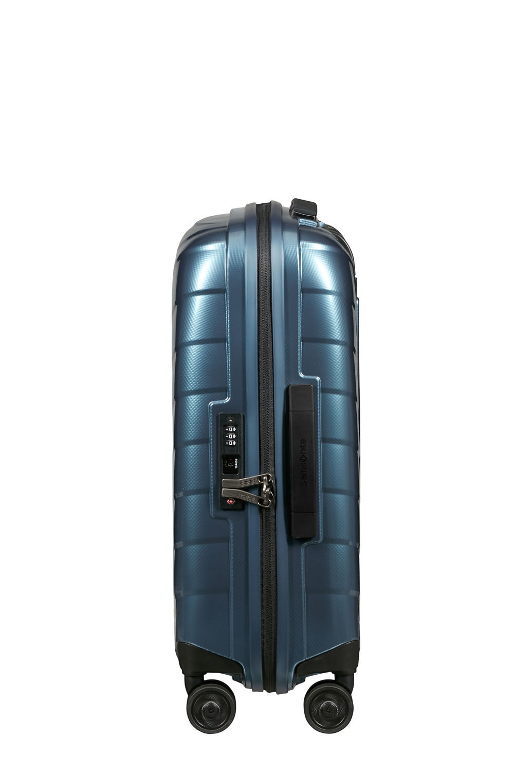 Samsonite Attrix Trolley mit 4 Rollen erweiterbar 55cm (20/23cm) Steel Blue