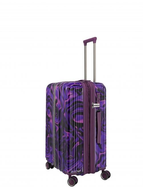 Travelite Lascana Edition 4w Trolley M Purple Swirl Travelite Lascana Edition 4w Trolley M Purple Swirl