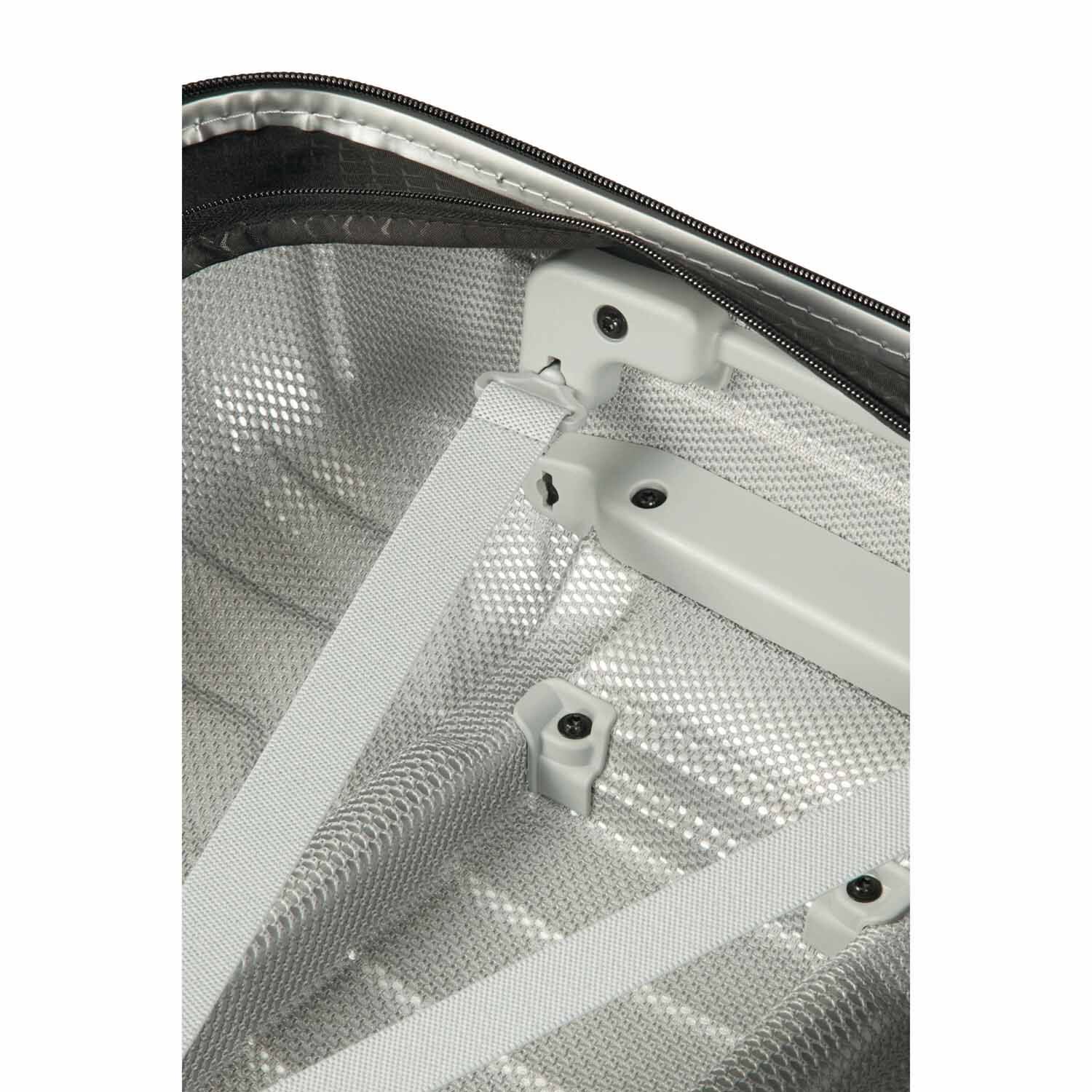 Samsonite Proxis Trolley mit 4 Rollen 69cm + GRATIS HOTELGUTSCHEIN Silber