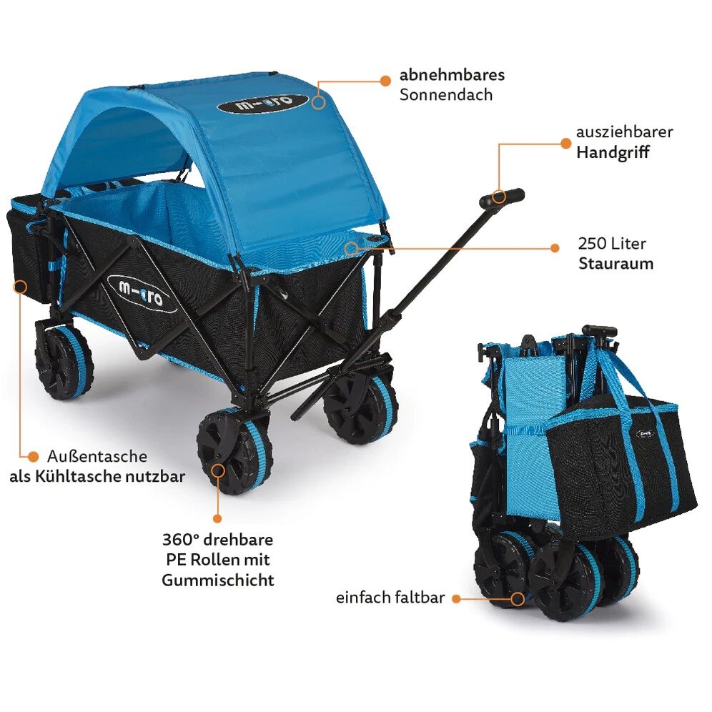 Micro Mobility Micro Wagon Deluxe Pro black/cyan