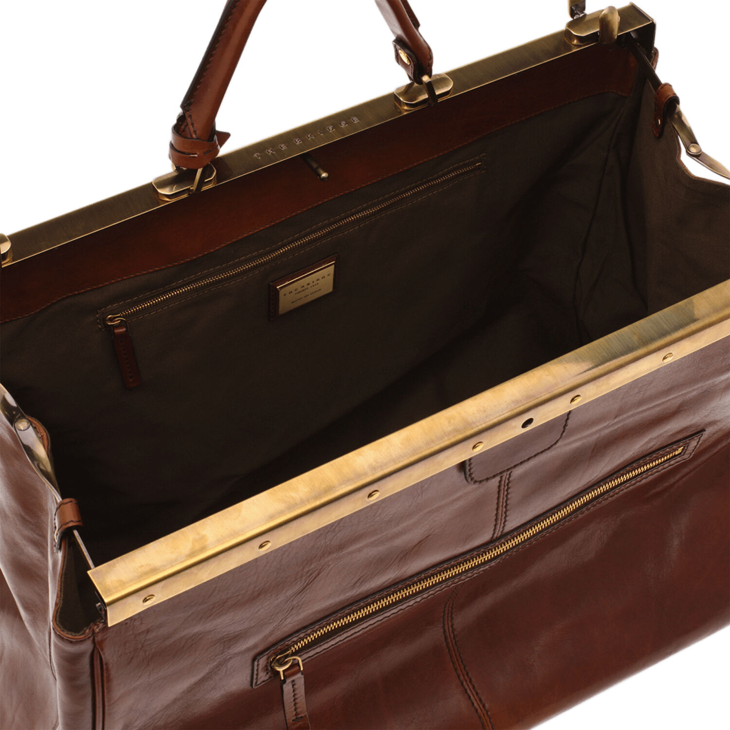 The Bridge Story Viaggio Reisetasche mit Bügelverschluss 50cm Braun The Bridge Story Viaggio Reisetasche mit Bügelverschluss 50cm Braun