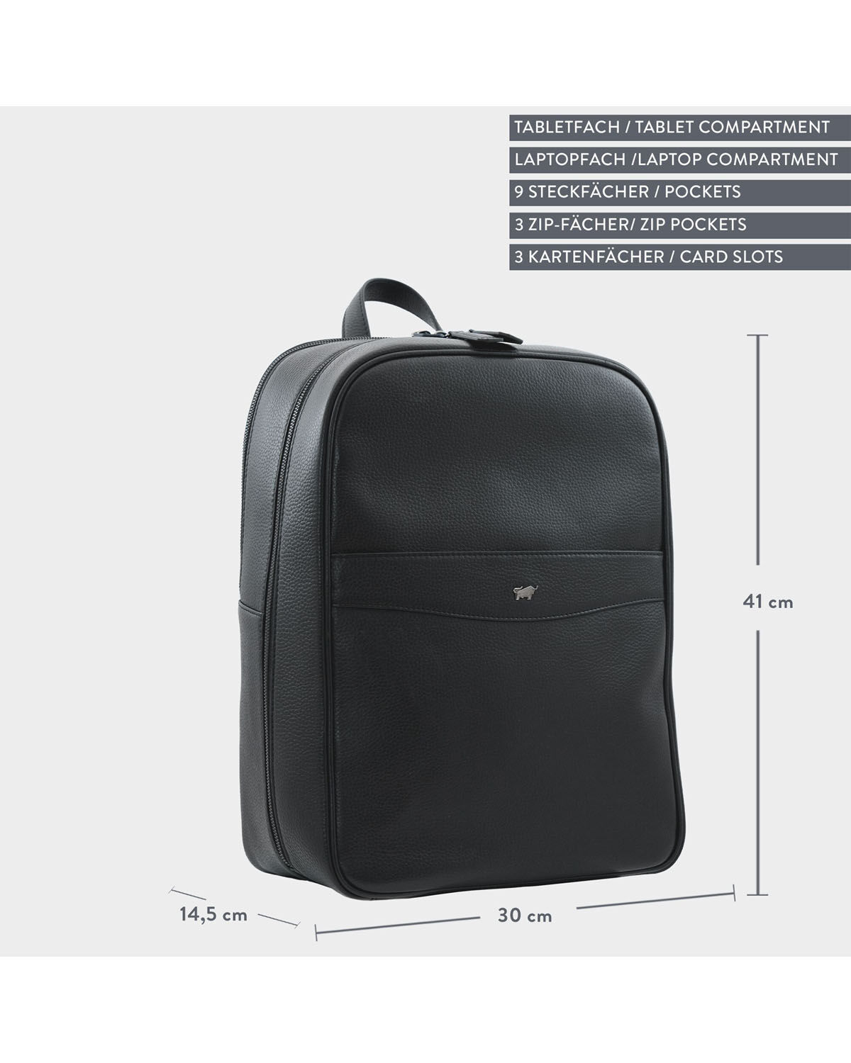 Braun Büffel Theo Rucksack schwarz Braun Büffel Theo Rucksack schwarz